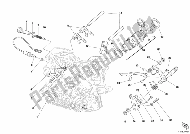 Toutes les pièces pour le Mécanisme De Changement De Vitesse du Ducati Superbike 999 R 2005